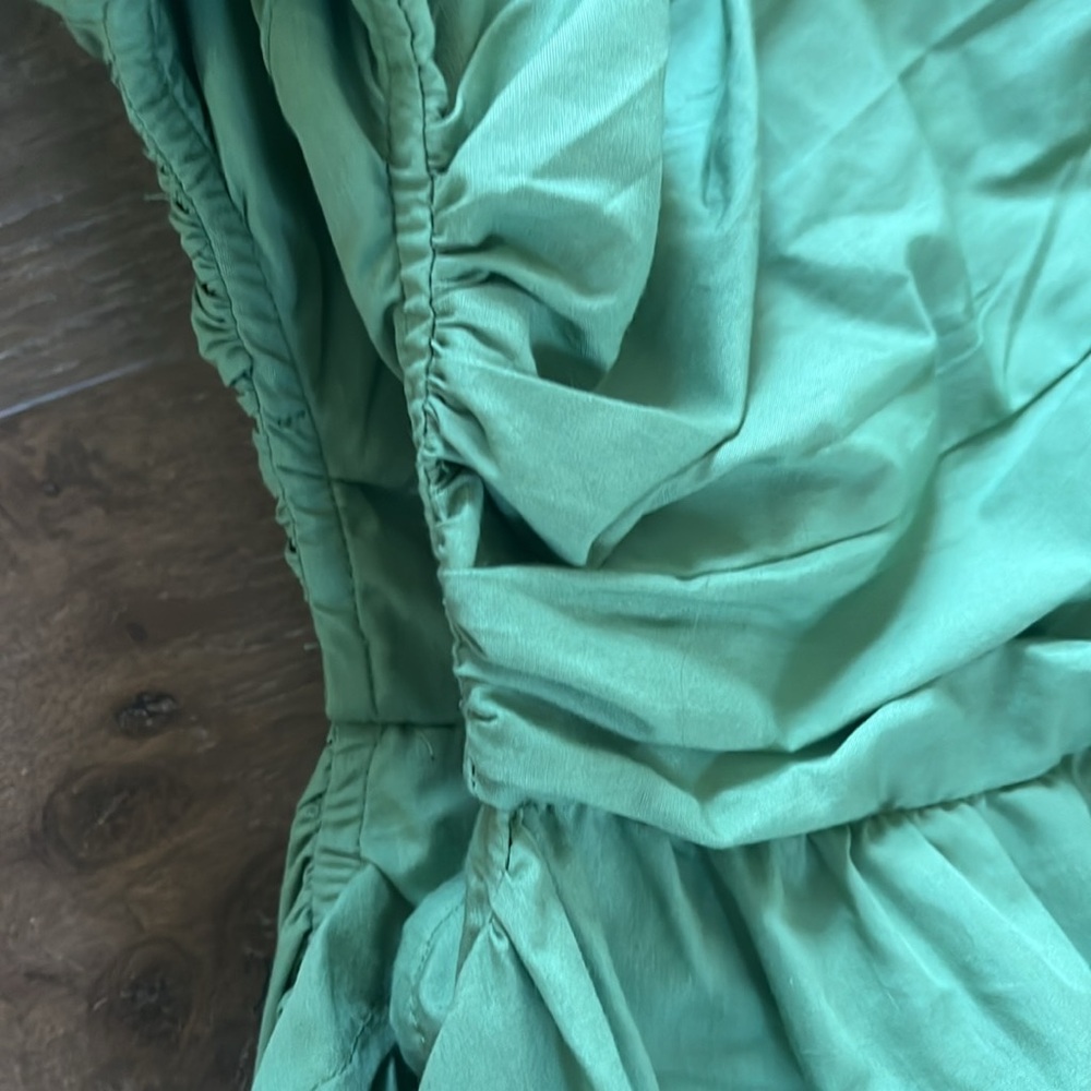 NWT Abercrombie & Fitch One-Shoulder Cutout Maxi Dress in Green size medium - Picture 6 of 11